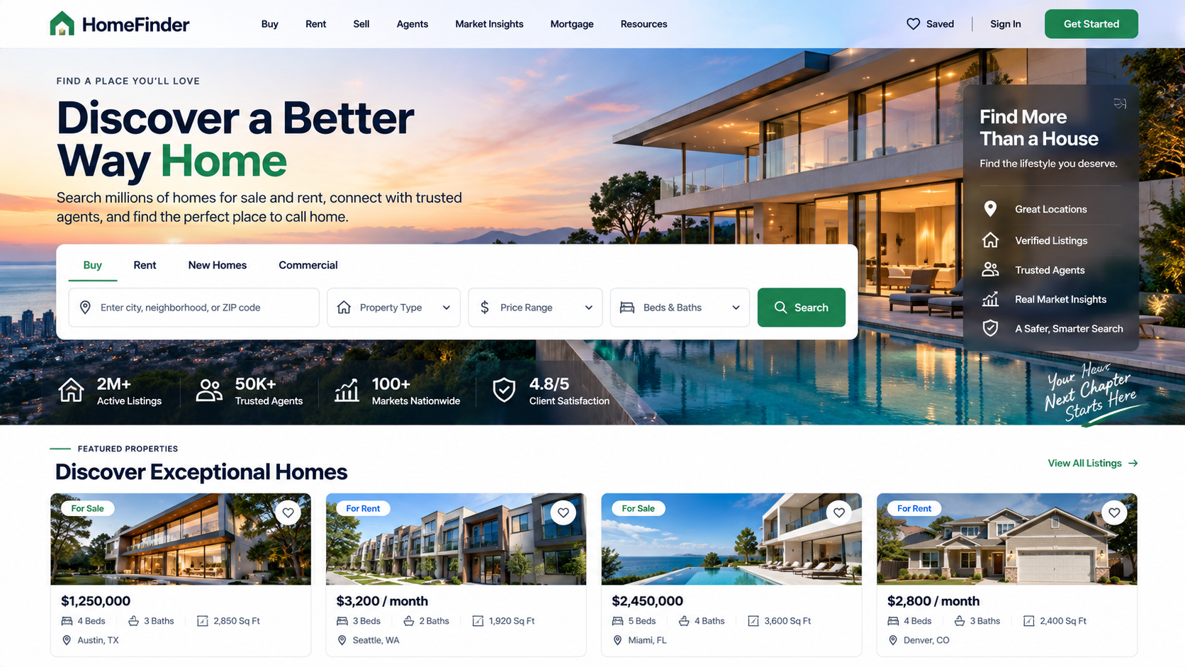 Home Finder product interface